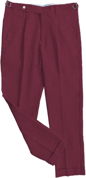 Men's Seersucker Pants Slim Fit Pants Casual Work Long Pants Wedding Parties Stripe Dress Pants