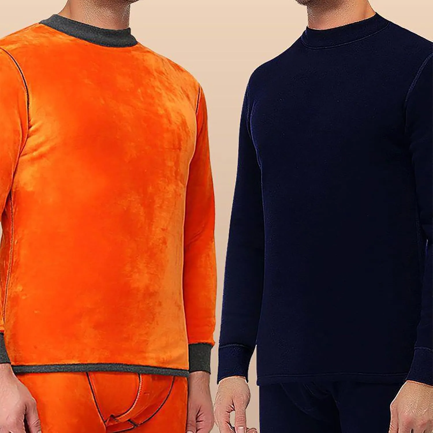 Men's Thermal Underwear Set Men's Thermal Underwear Set Lined Long Thermal Underwear Winter Warm Base Layer Top
