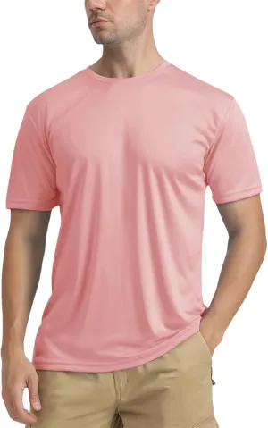 Men's UPF 50  Sun-Protection T-Shirt Anti-UV Quick-Dry Shirt for Gym Running Fishing Sports Casual Wear