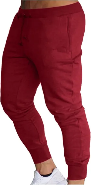 Mens Work Pants Casual Lace-Up Elasticated Plush Thickened Slacks Sweatpants Outdoor Solid Work Utility Trousers