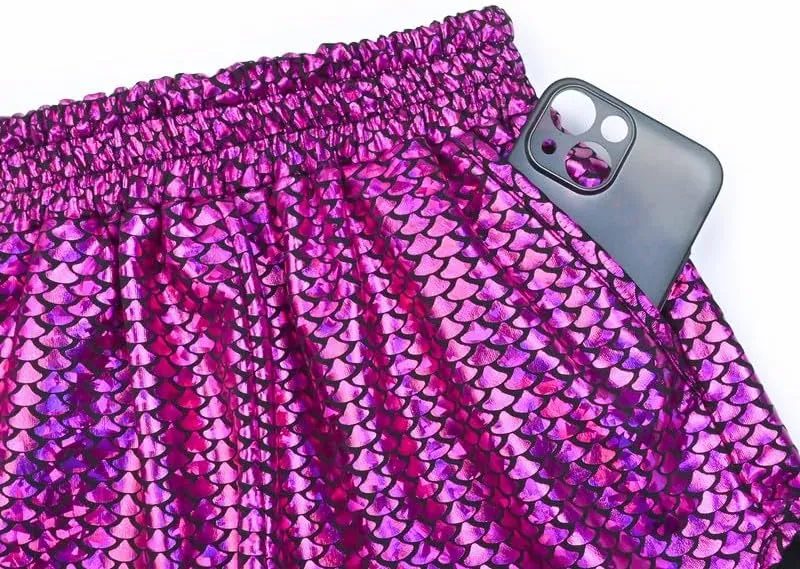Mirawise Girls Metallic Shorts Shiny Hot Pants Sparkly Dance Outfits Short Pants