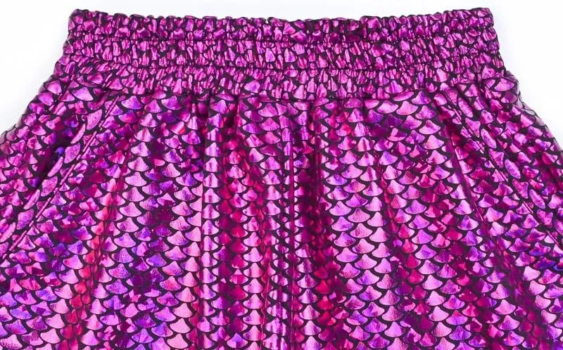 Mirawise Girls Metallic Shorts Shiny Hot Pants Sparkly Dance Outfits Short Pants