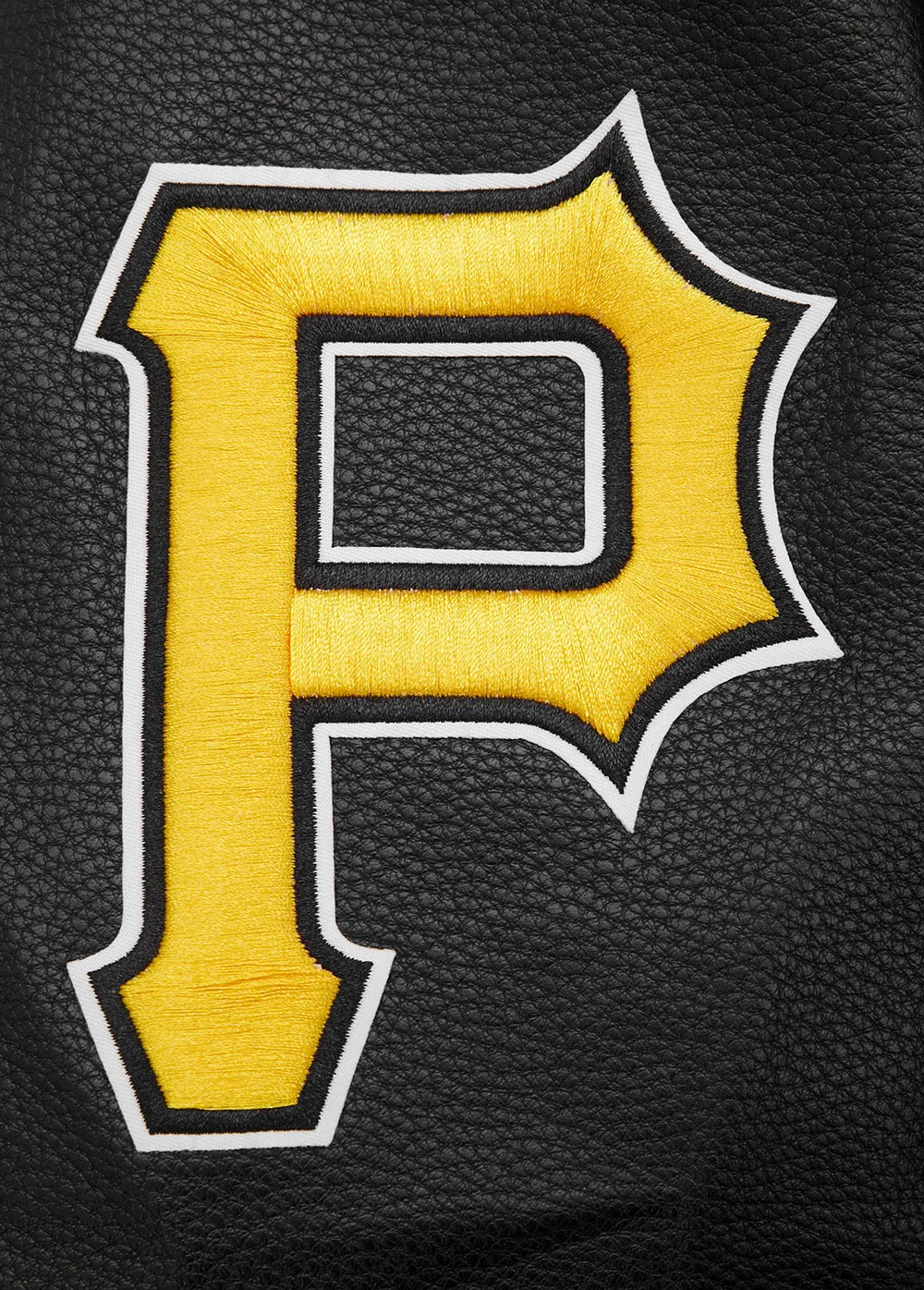 MLB PITTSBURGH PIRATES TEAM PENNANTS MEN'S RIB WOOL VARSITY JACKET (BLACK/YELLOW)