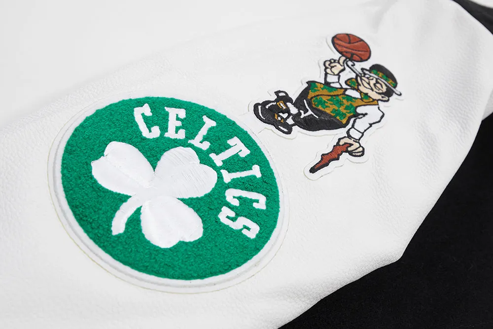 NBA BOSTON CELTICS CLASSIC WOOL MEN'S VARSITY JACKET (BLACK/WHITE)