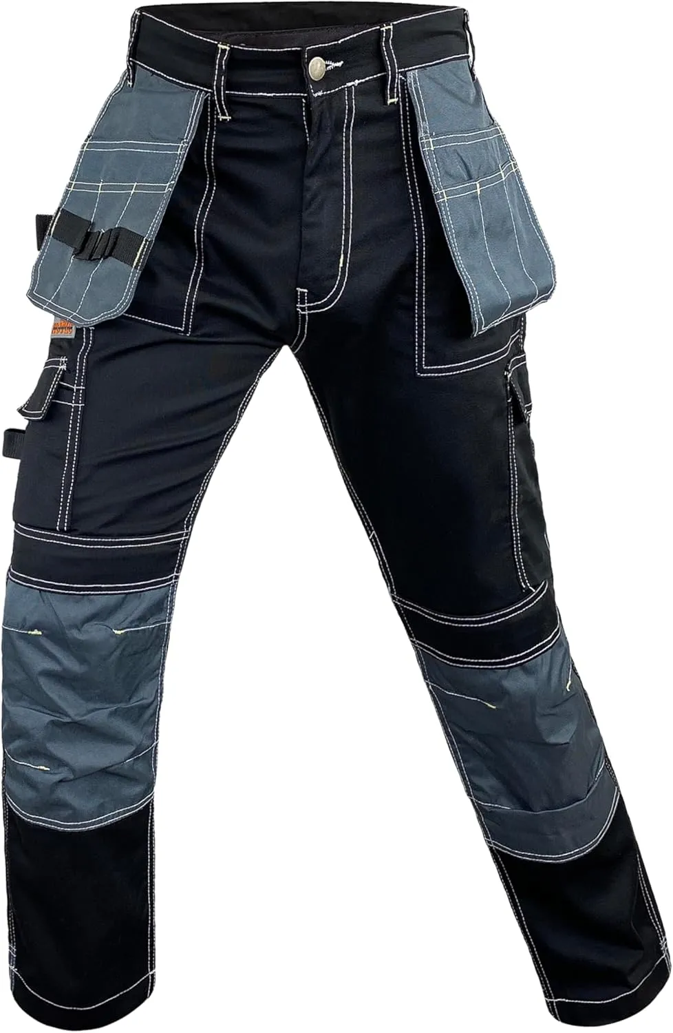 Notus Mens Construction Tactical Carpenter Multi-Pockets Cordura Knee and Holster Pockets Reinforced Work Pants