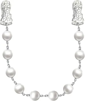 Pearl Sweater Clips Chain Cardigan Brooch Pin