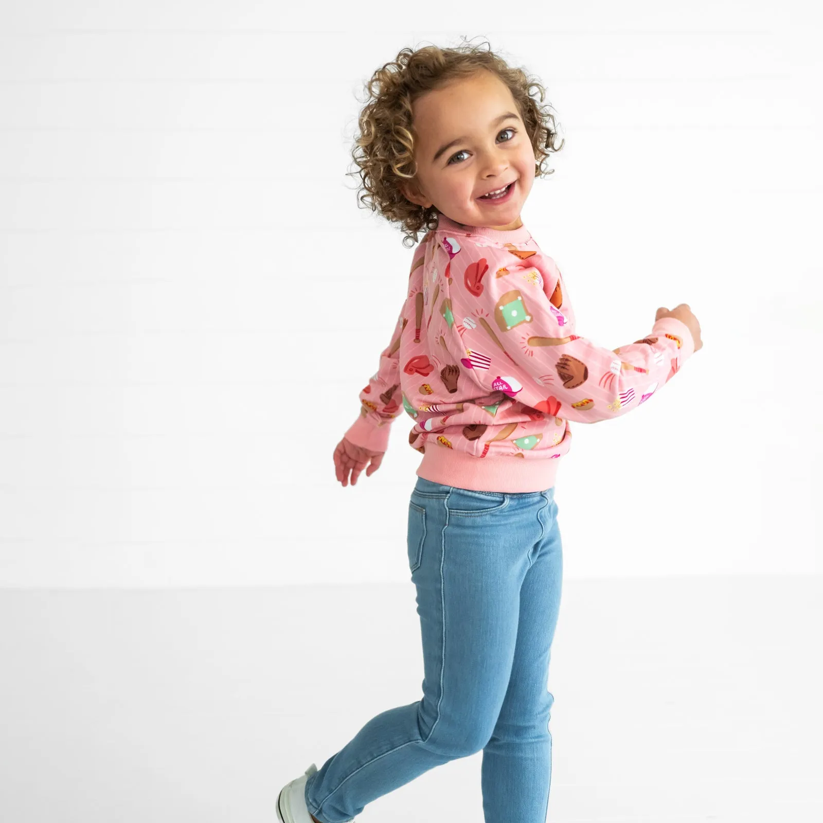Pink All Stars Crewneck Sweatshirt