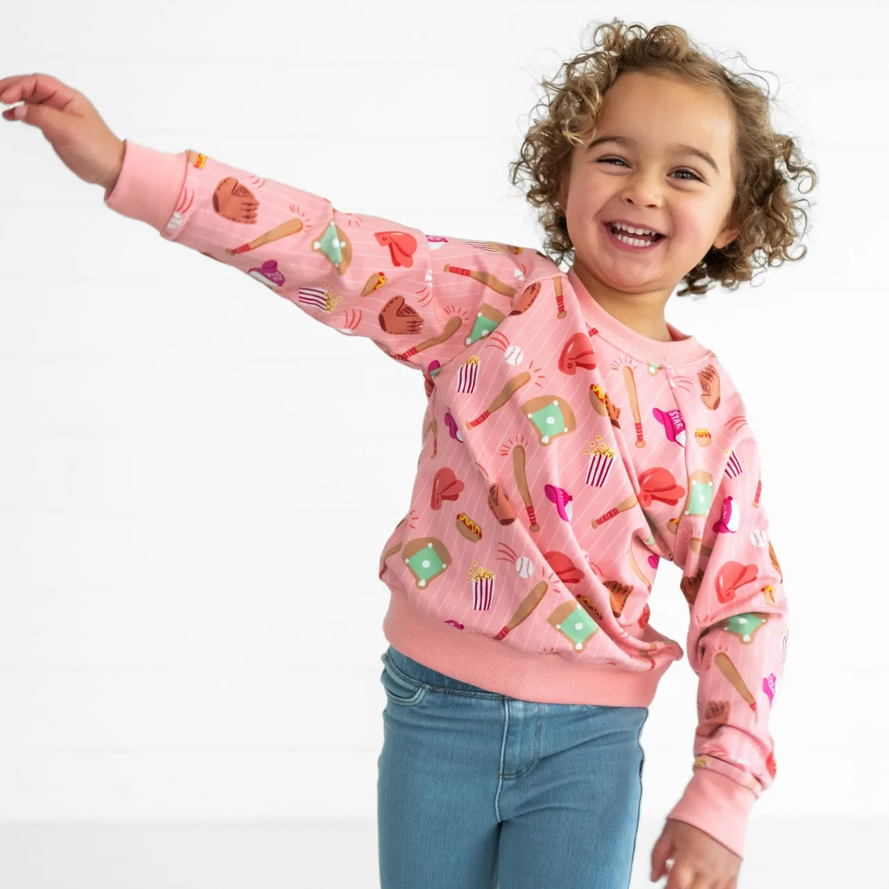 Pink All Stars Crewneck Sweatshirt