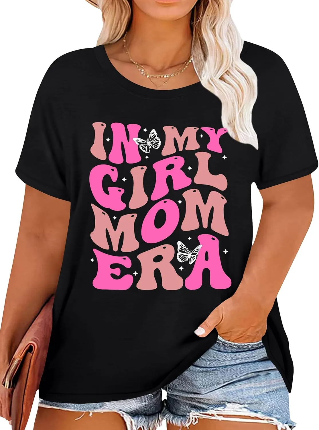 Plus Size Mom Shirt: Women in My Mom Era Tshirt Cute Mom Graphic Tee Mama Life Short Sleeve Shirt