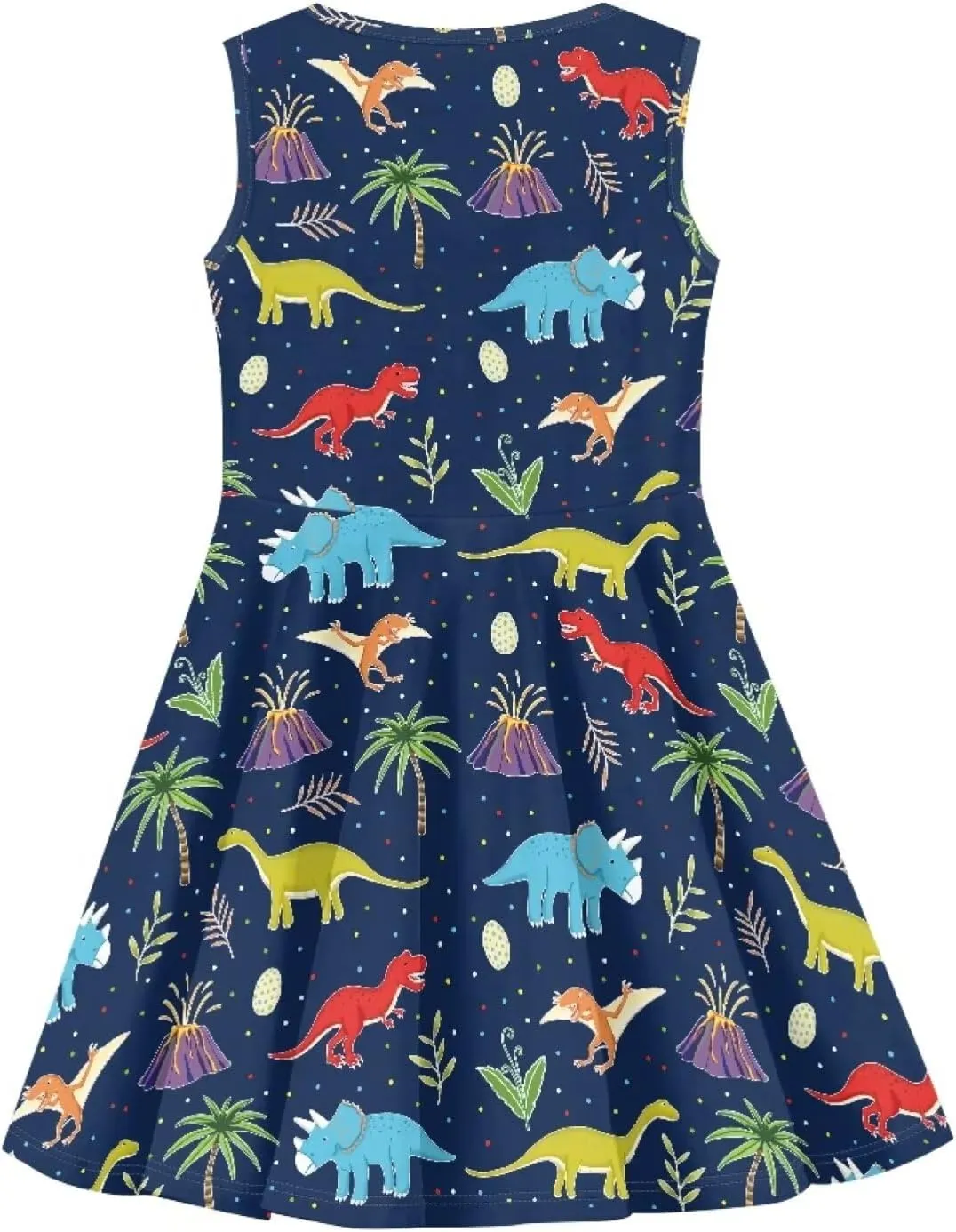 POLERO Mushroom Dress for Girls Summer Casual Party A-Line Midi Tank Dress Sleeveless Sundress for Kids 3-16 Years