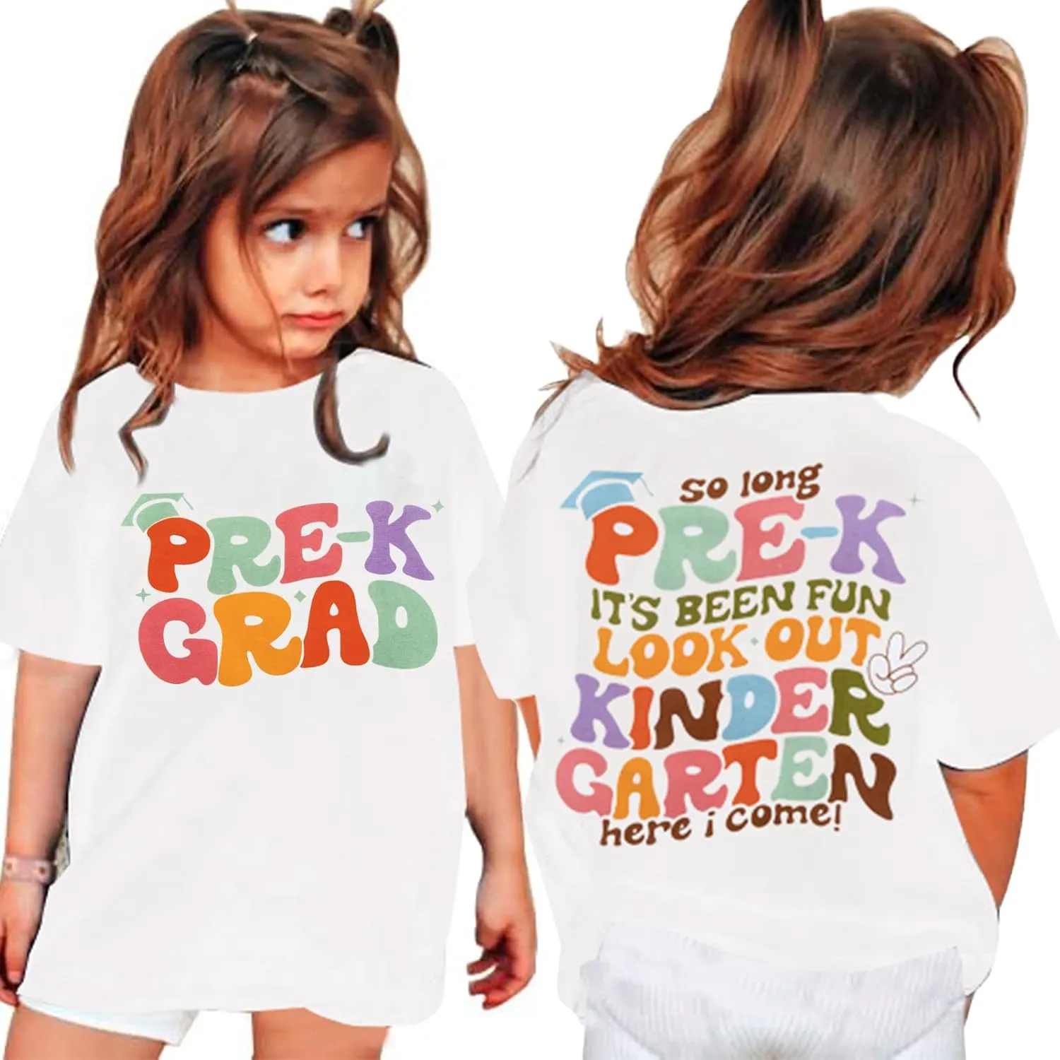 Pre-K Graduation Shirt: Toddler Girls Boys Last Day of School T-Shirt Kids 2025 Preschool Graduation Gift Tops