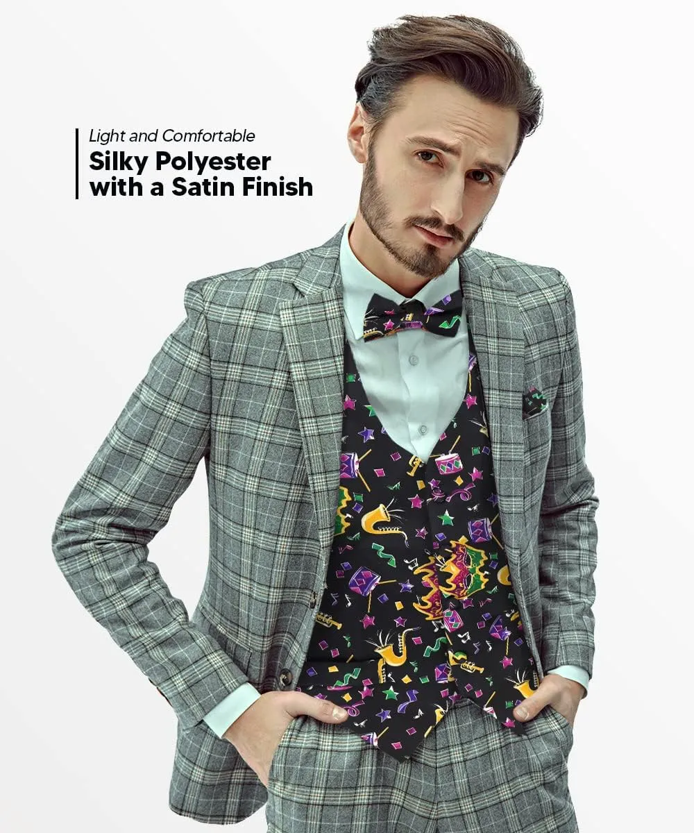Premium Celebration Suit Vest for Men 2PC Set - Vest & Bow Tie