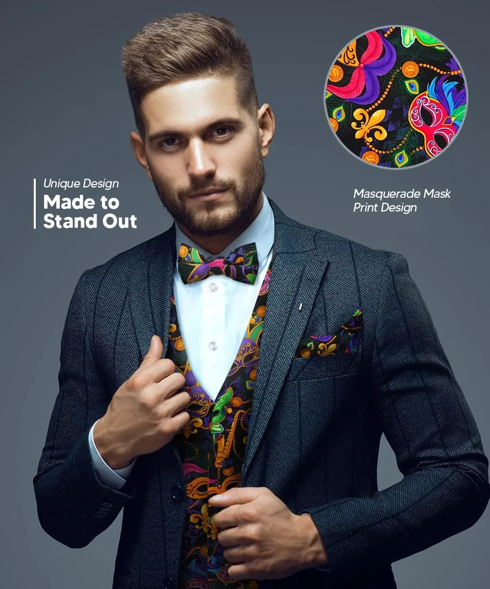 Premium Celebration Suit Vest for Men 2PC Set - Vest & Bow Tie