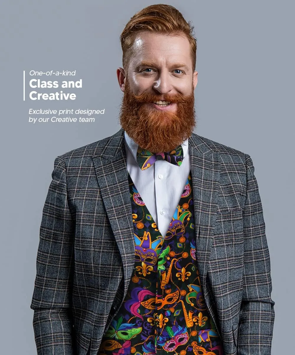 Premium Celebration Suit Vest for Men 2PC Set - Vest & Bow Tie