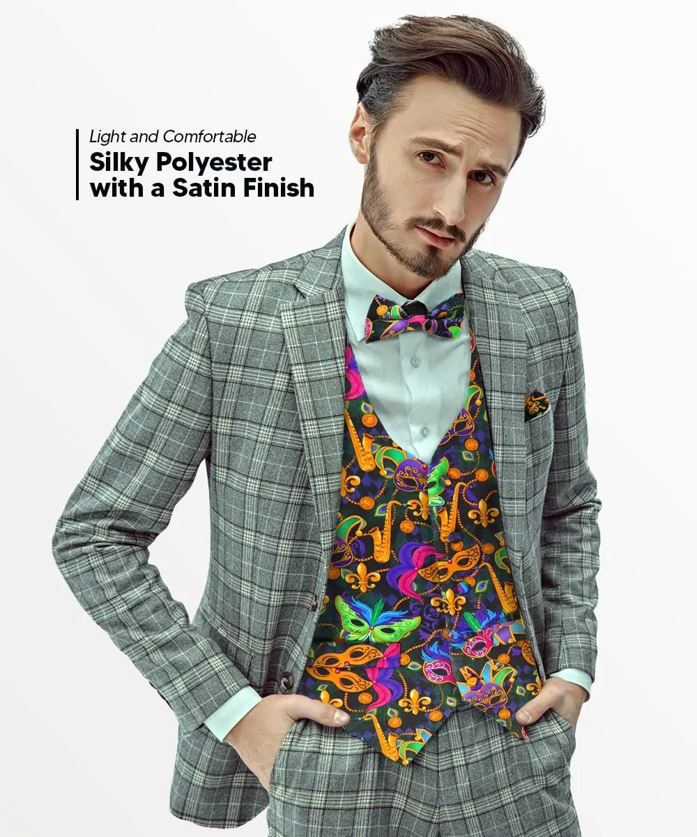 Premium Celebration Suit Vest for Men 2PC Set - Vest & Bow Tie