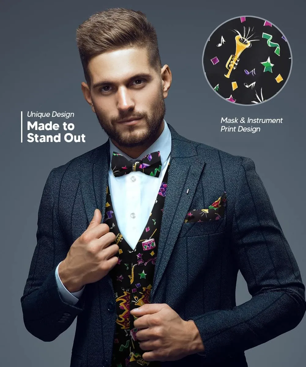 Premium Celebration Suit Vest for Men 2PC Set - Vest & Bow Tie