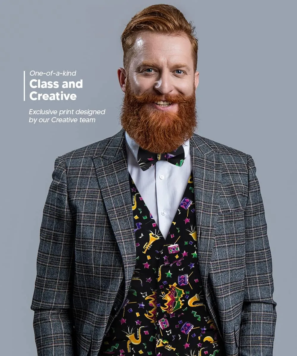 Premium Celebration Suit Vest for Men 2PC Set - Vest & Bow Tie