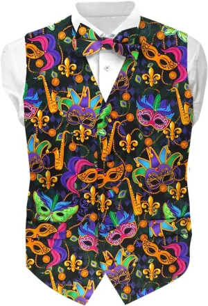Premium Celebration Suit Vest for Men 2PC Set - Vest & Bow Tie