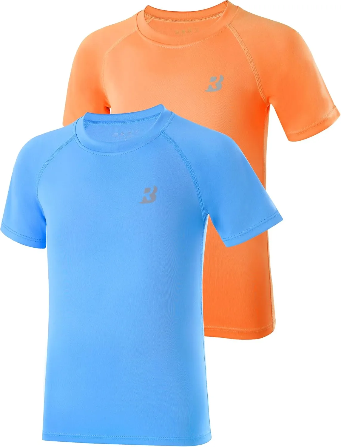 Roadbox Boys Rash Guard Swim Shirt, UPF 50  Sun Protection Short Sleeve, Quick Dry Rashguard Water Shirt for Kids