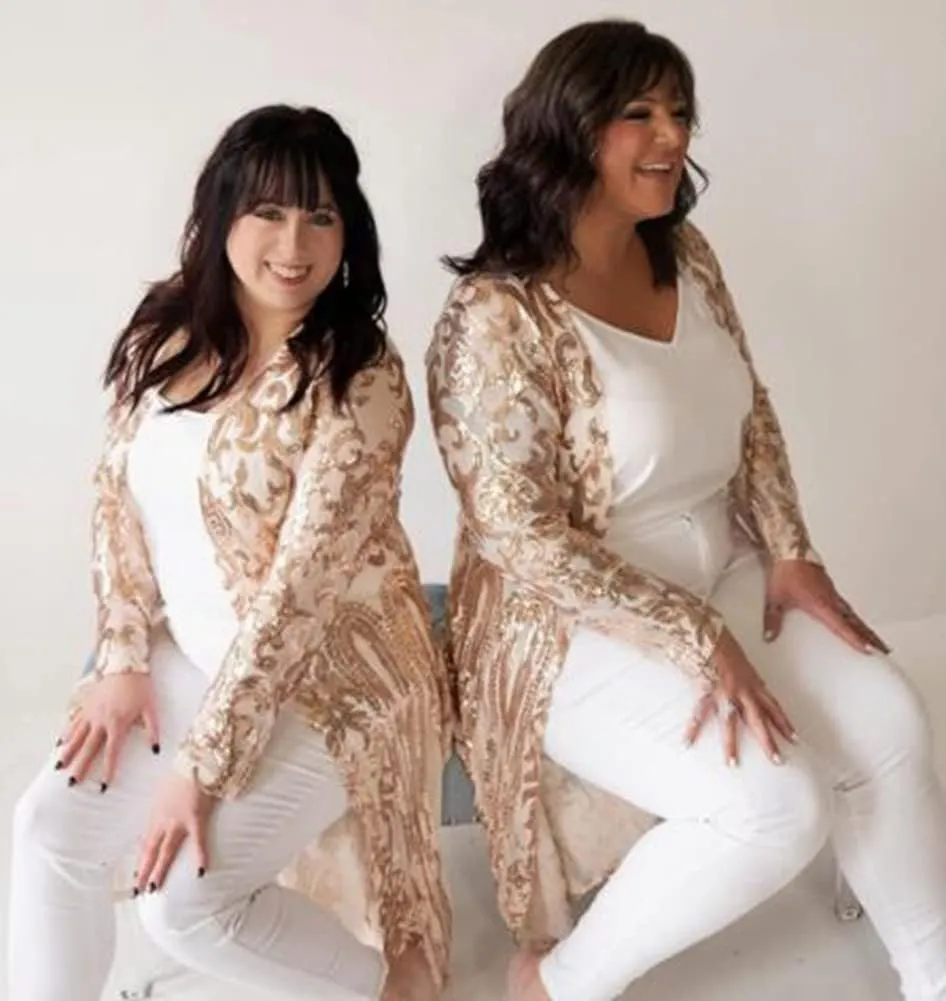 Sequin Cardigans Duster Sparkly Blazer Jackets Long for Women Evening