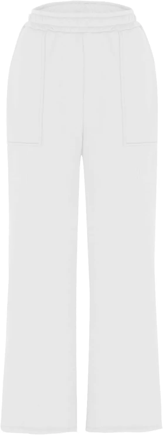 SMIDOW Womens High Waisted Wide Leg Palazzo Pants Trendy Fall Fashion Warm Fleece Sweatpants Workout Long Lounge Trousers