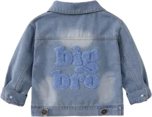 SOFEON Toddler Baby Boy Girls Denim Jacket Button Down Basic Ripped Hoodie Jeans Coat Kid Cowboy Outwear Casual Clothes
