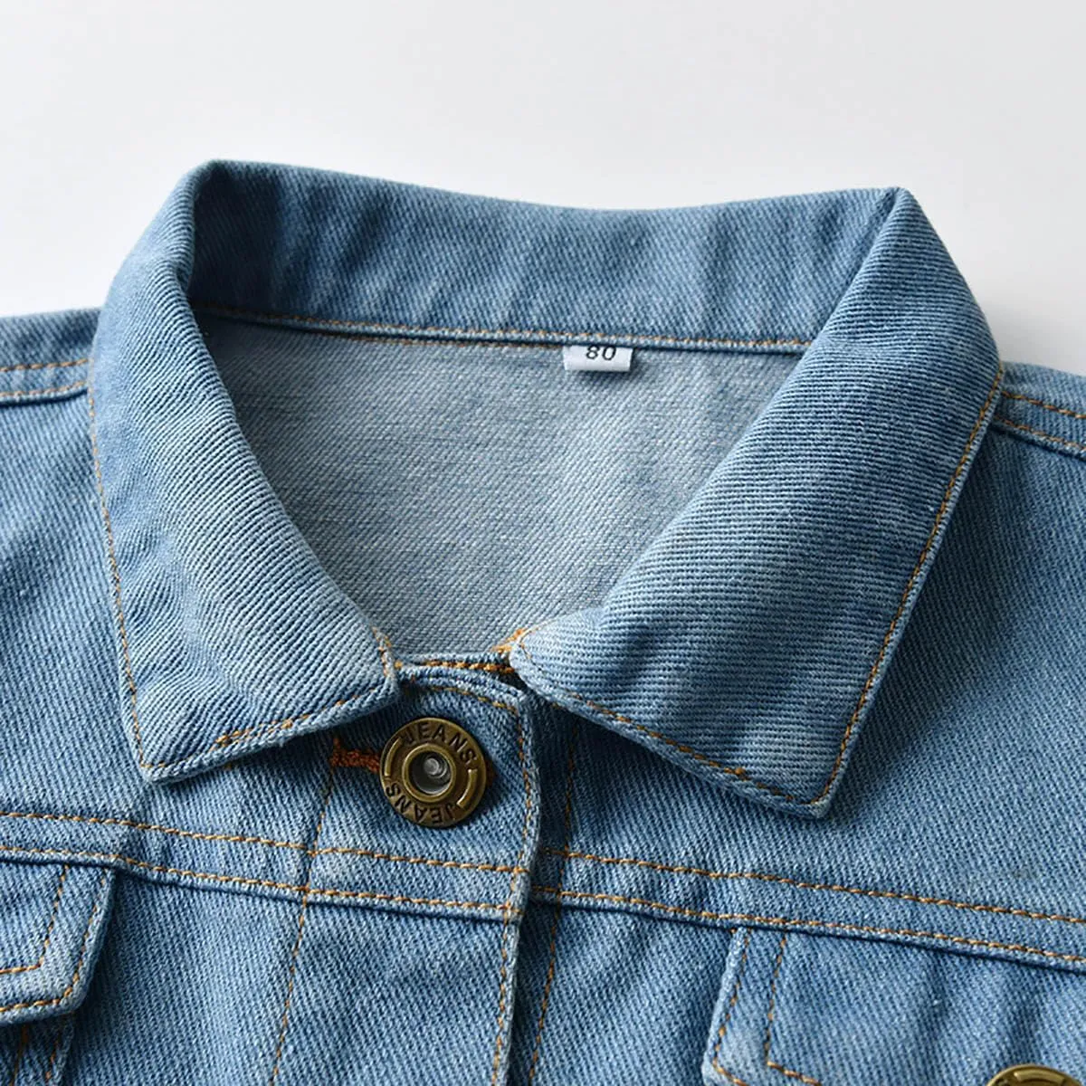 SOFEON Toddler Baby Boy Girls Denim Jacket Button Down Basic Ripped Hoodie Jeans Coat Kid Cowboy Outwear Casual Clothes