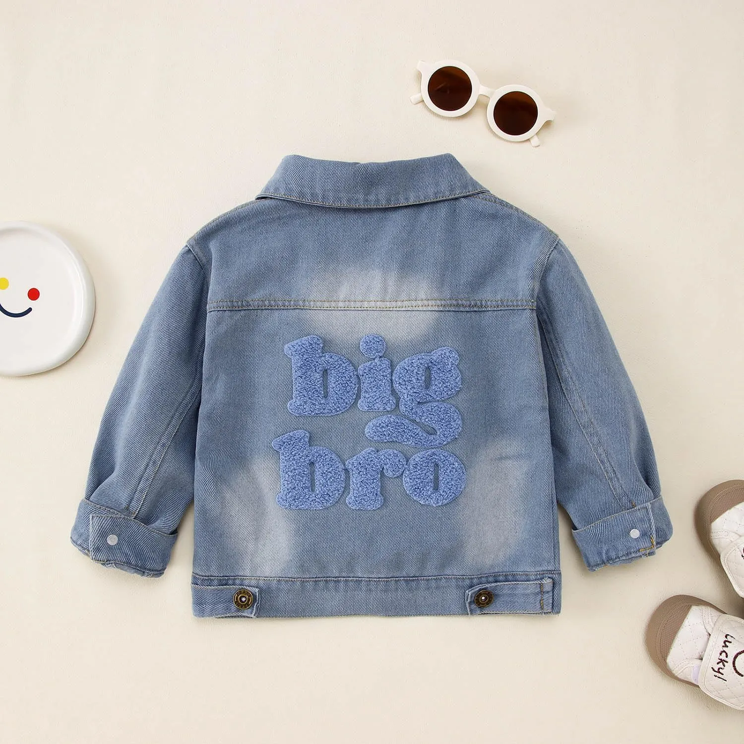 SOFEON Toddler Baby Boy Girls Denim Jacket Button Down Basic Ripped Hoodie Jeans Coat Kid Cowboy Outwear Casual Clothes