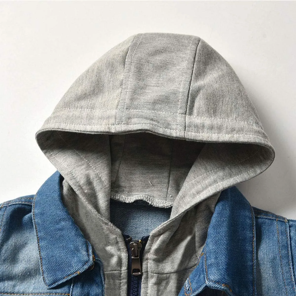 SOFEON Toddler Baby Boy Girls Denim Jacket Button Down Basic Ripped Hoodie Jeans Coat Kid Cowboy Outwear Casual Clothes