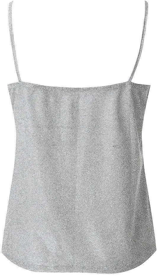 Sparkly Tops for Women Sequined Sling Tanks Top Sexy Off The Shoulder Vest Shirts Shiny Plus Size Loose Camisole Tees