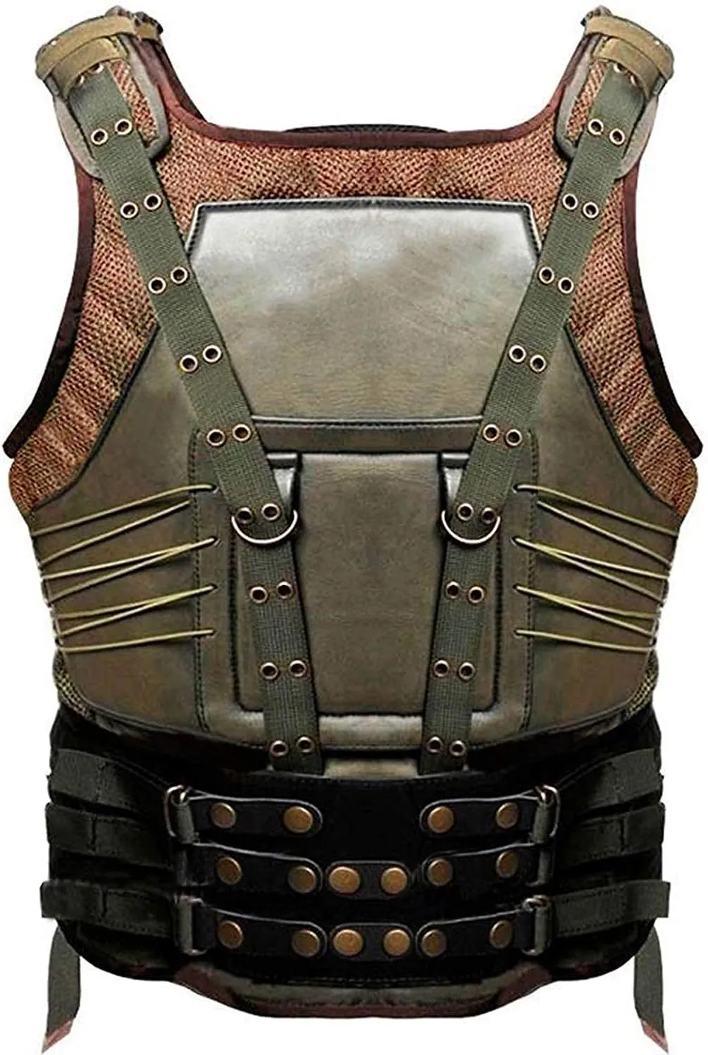 SpazeUp Bane Dark night Shearling Winter Ginger Brown Tom Hardy Trench Leather Coat - Militry Style leather Vest For Men