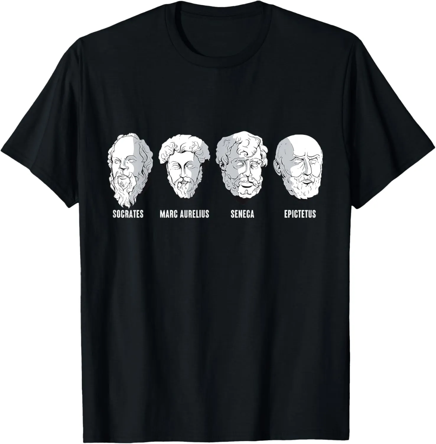 Stoic Philosophers Aurelius Socrates Seneca Epictetus T-Shirt