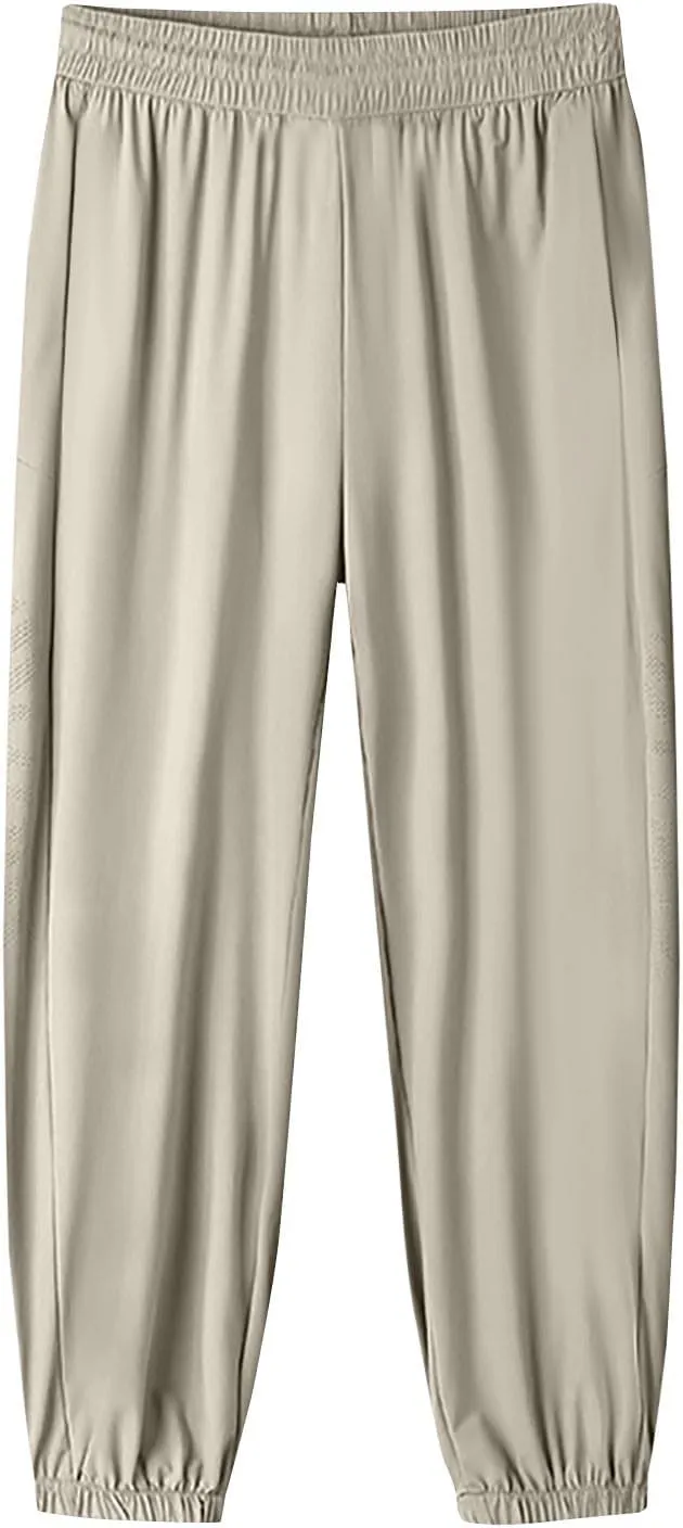 Sweatpants Women,Cargo Pants for Girls Dressy High Waisted Linen Cotton Palazzo Trousers Straight Leg