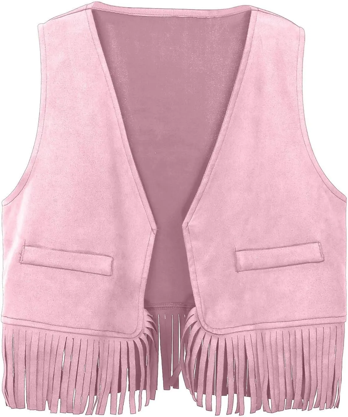 Tassel Vest for Girls Boys Western Cowgirl Vest Halloween Costume Waistcoat Jacket