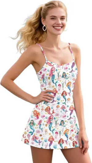 Tennis Dresses for Women with Shorts Sleeveless Backless Comfortable Athletic Golf Dress for Exercise Sports XS-2XL
