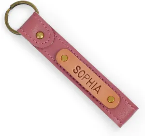 THE ARTISAN'S WHISPER Personalized Leather Keychain, Custom Engraved Handmade Leather Keychain, Custom Key Rings, Leather Key Fob, Customized Keychain, Leathercraft Wristlet Keychain