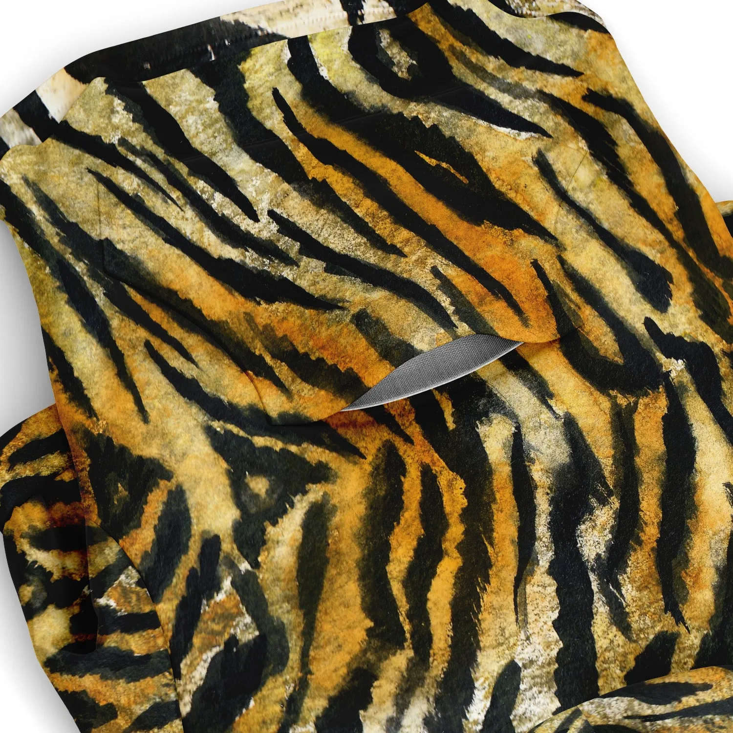 Tiger Stripe Print Dog Hoodie, Soft Comfortable Zip-Up Premium Hoodie For Dog Pet Owners