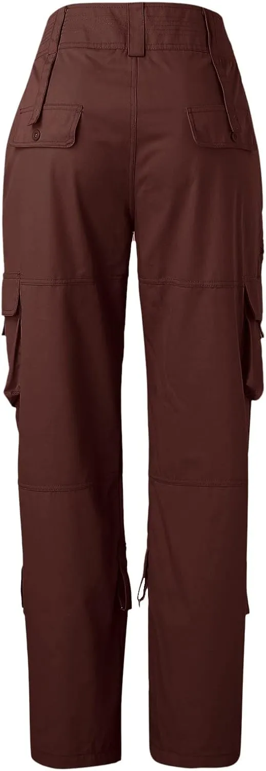 Travel Streetwear Baggy Stretchy Pants Clothes Black Pants High Waist Zipper Slim Drawstring Quick Dry Hiking Pants