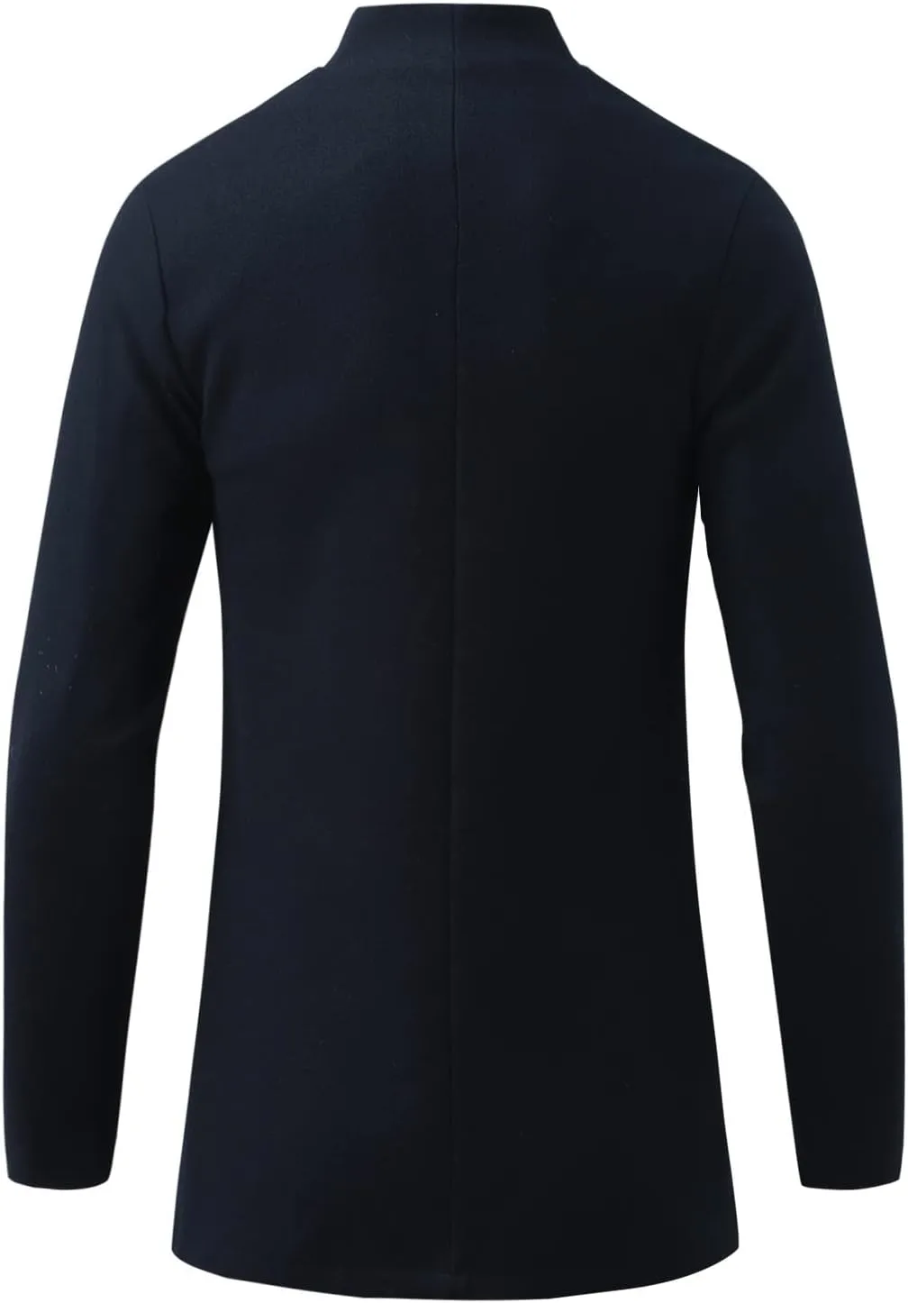 Trench Coat Men Men's Trench Coat Wool Blend Slim Fit Top Coat Single Breasted Business Overcoat
