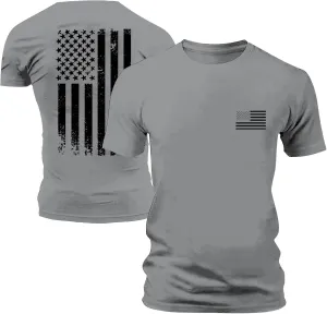 Tshirts for Men Short Sleeve 4th of July American Flag Printed Shirt Breathable Vintage Quick Dry Trendy Outfits