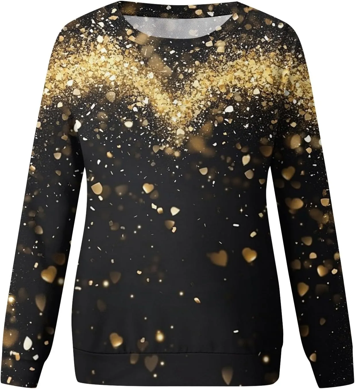 Valentine Sweatshirts For Women Love Hearts Printed Crewneck Pullover Tops Cute Casual Long Sleeve Shirts