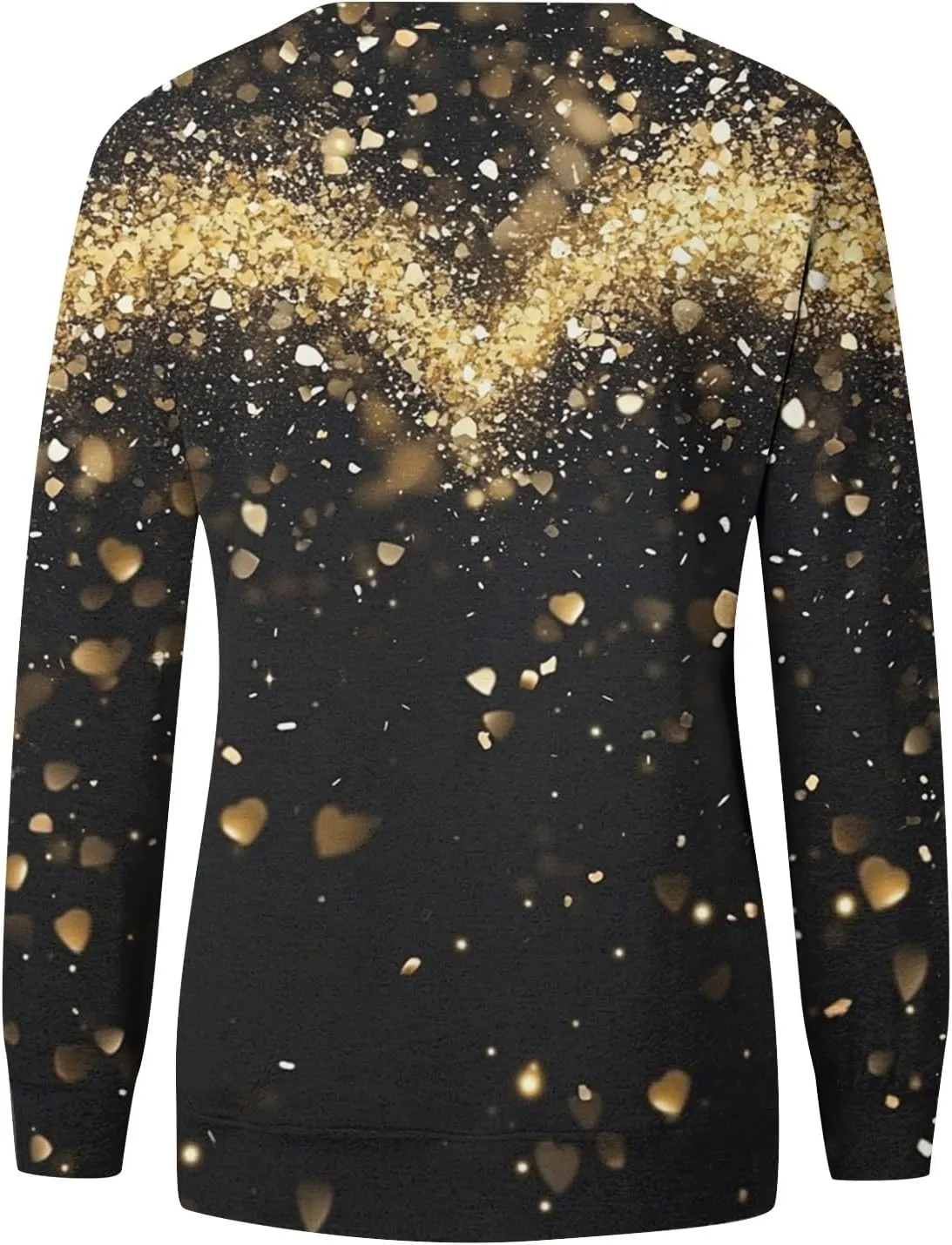 Valentine Sweatshirts For Women Love Hearts Printed Crewneck Pullover Tops Cute Casual Long Sleeve Shirts