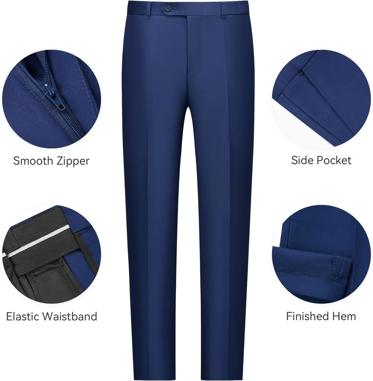WEEN CHARM Men's 3 Piece Suit One Button Blazer Jacket Vest Pants Set Slim Fit Formal Wedding Business Suit Tuxedo Suit