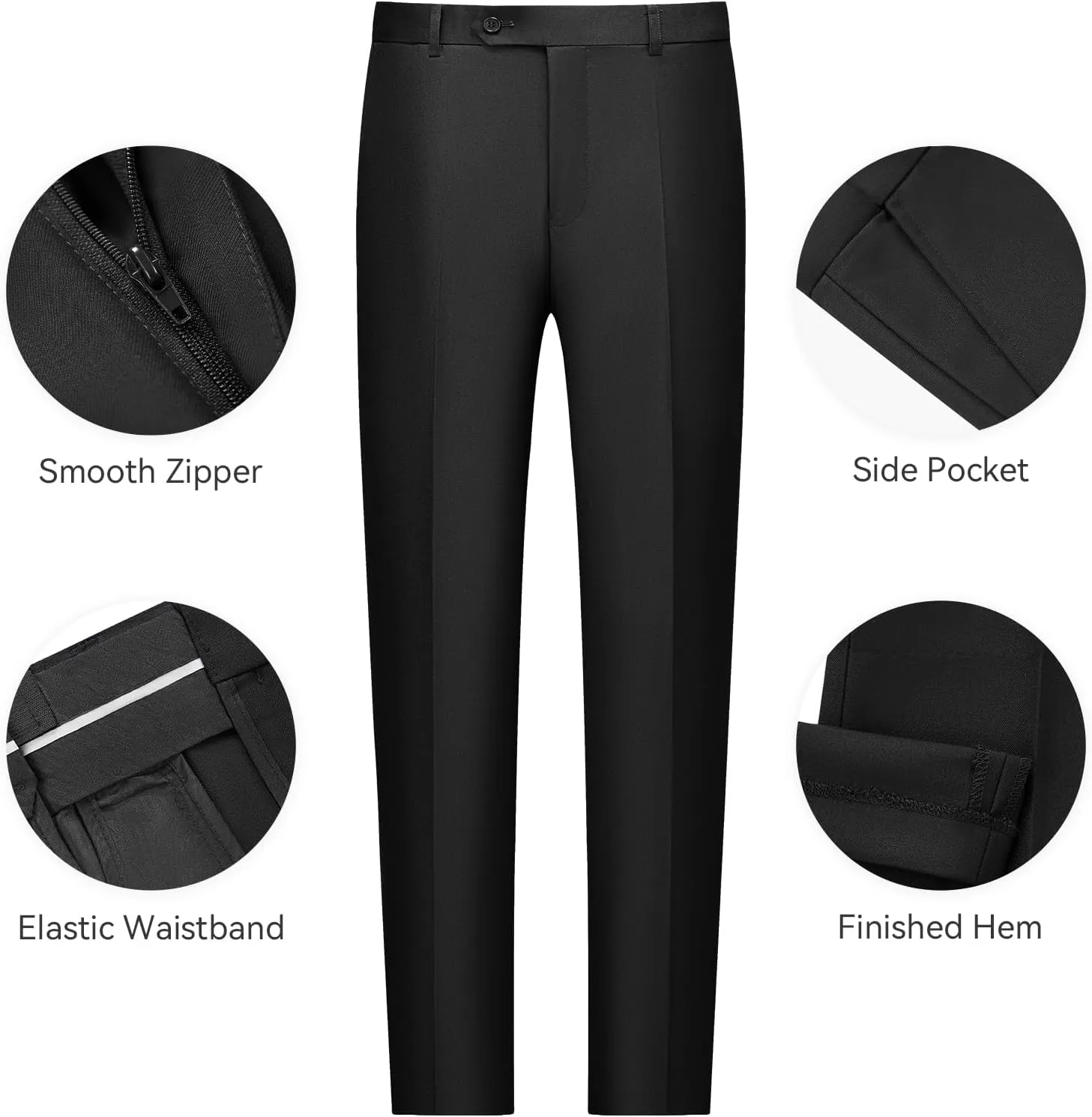 WEEN CHARM Men's 3 Piece Suit One Button Blazer Jacket Vest Pants Set Slim Fit Formal Wedding Business Suit Tuxedo Suit