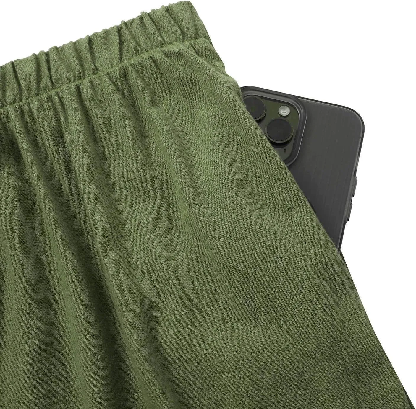 Wide Leg Linen Pants for Women Casual Drawstring High Waisted Palazzo Pants Lightweight Summer Flowy Beach Trousers