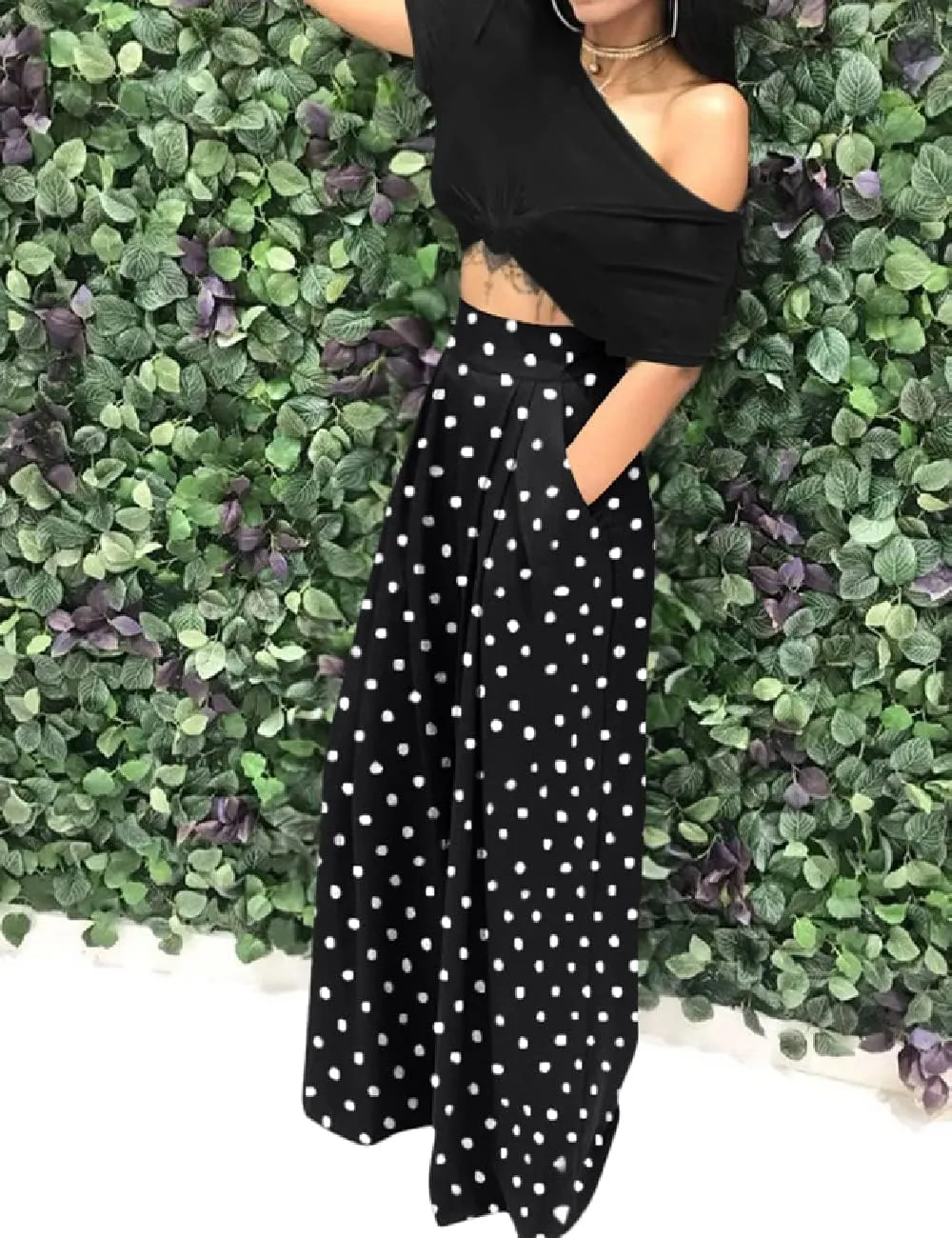 Wide Leg Palazzo Pants for Women, High Waist Business Casual Lounge Pants