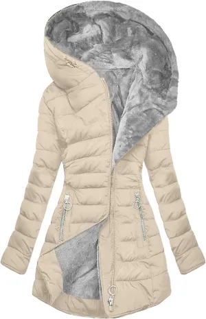 Winter Coats for Women 2024 Trendy Warm Sherpa Lined Fuzzy Fleece Jacket Zip Up Thickened Parka Coat With Plus Size