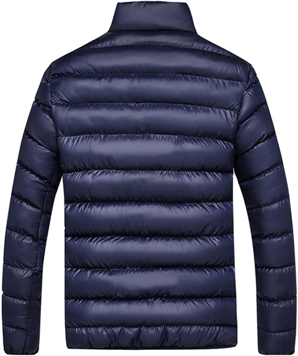 Winter Jackets for Men Lightweight Puffer Jacket Warm Quilted Jacket Plus Size Packable Down Jacket Stand Collar Coat