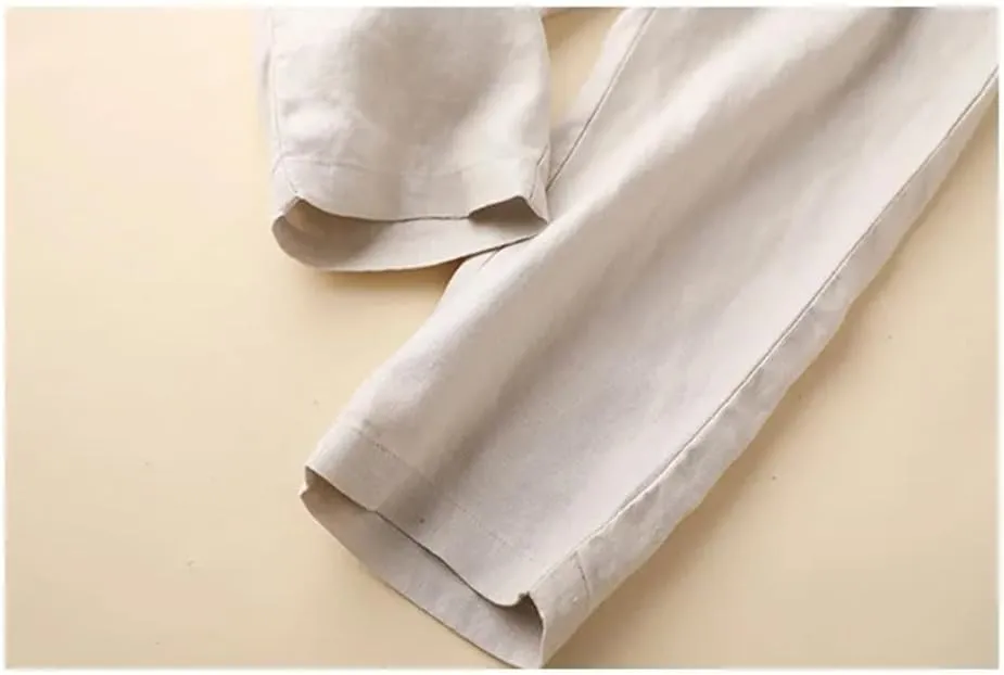 with Pocket Harem Pants for Women High Waist Slim Nine-Point Suit Pants Solid Office Pants