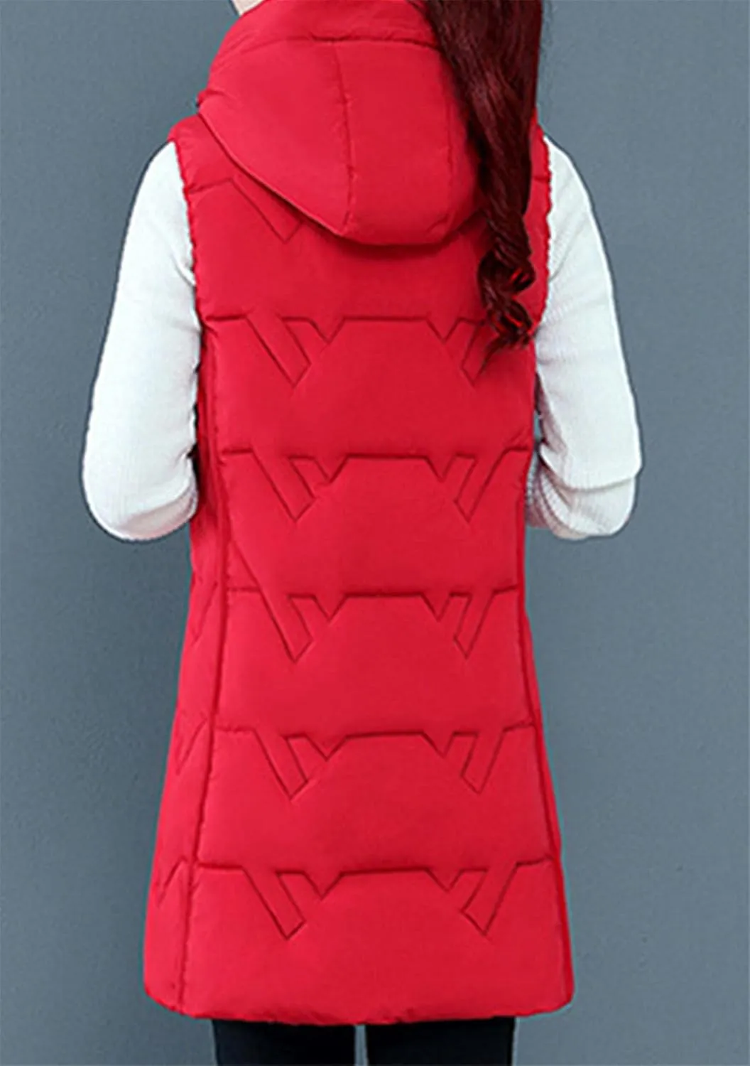 WIWIQS Women's Casual Sleeveless Warm Vest Lightweight Quilted Puffer Vest with Pockets